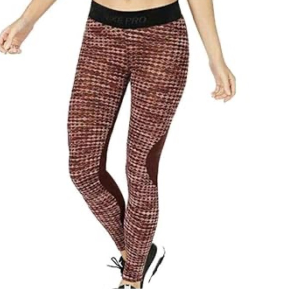 Nike Women's Pro Hyperwarm Training Set Burgundy size XL - Picture 6 of 13